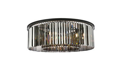 Flush Mounts Drum Shade by Elegant Lighting ( 173 | 1238F43MB-SS/RC Sydney ) 