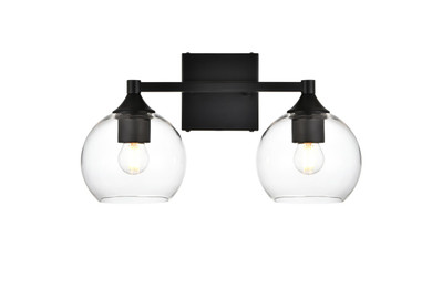 Bathroom Fixtures Two Lights by Elegant Lighting ( 173 | LD7308W16BLK Foster ) 