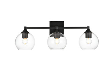 Bathroom Fixtures Three Lights by Elegant Lighting ( 173 | LD7308W25BLK Foster ) 