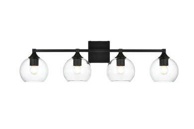 Bathroom Fixtures Four Lights by Elegant Lighting ( 173 | LD7308W33BLK Foster ) 
