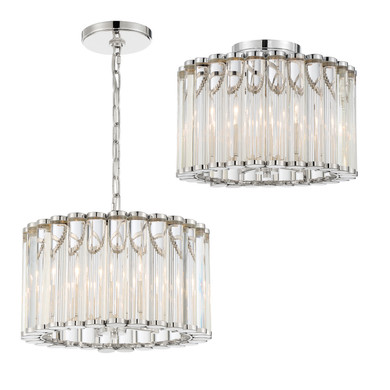 Mini Chandeliers Glass Shade by Crystorama ( 60 | ELL-B3004-PN Elliot ) 