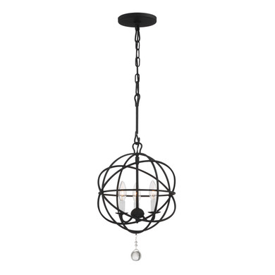 Mini Chandeliers Sphere by Crystorama ( 60 | 9225-BK Solaris ) 