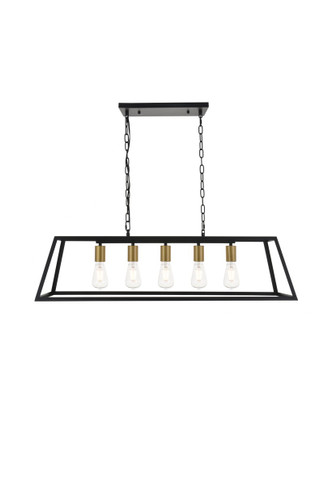 Linear/Island 4 Light + by Elegant Lighting ( 173 | LD4061D38BRB Resolute ) 