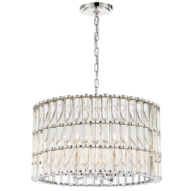 Mid. Chandeliers Drum Shade by Crystorama ( 60 | ELL-B3006-PN Elliot ) 