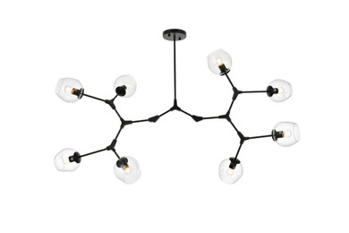 Linear/Island 4 Light + by Elegant Lighting ( 173 | 1712G61BK Cavoli ) 