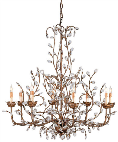 Mid. Chandeliers Candle by Currey and Company ( 142 | 9884 Crystal Bud Collection ) 