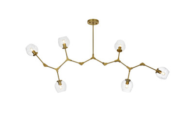 Linear/Island 4 Light + by Elegant Lighting ( 173 | 1712G70BR Cavoli ) 