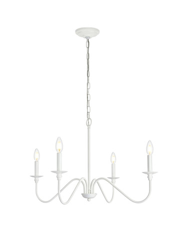 Mid. Chandeliers Candle by Elegant Lighting ( 173 | LD5006D30WH Rohan ) 
