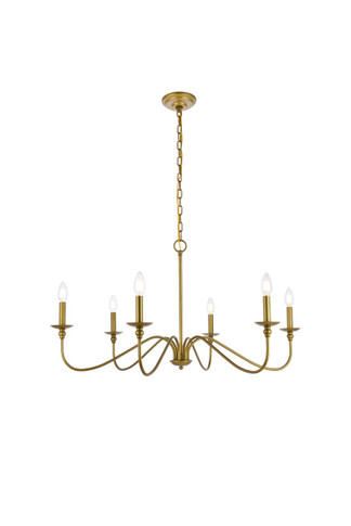 Mid. Chandeliers Candle by Elegant Lighting ( 173 | LD5006D36BR Rohan ) 