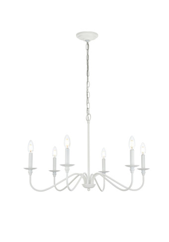 Mid. Chandeliers Candle by Elegant Lighting ( 173 | LD5006D36WH Rohan ) 