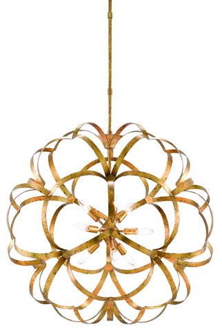 Large Chandeliers Sphere by Currey and Company ( 142 | 9000-0259 Sappho Gold Orb Chandelier ) 