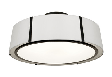 Semi-Flush Mts. Drum Shade by Crystorama ( 60 | FUL-907-BK_CEILING Fulton ) 