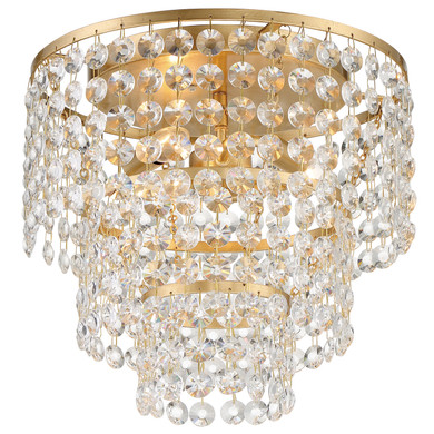 Semi-Flush Mts. Drum Shade by Crystorama ( 60 | GAB-B7303-GA Gabrielle ) 