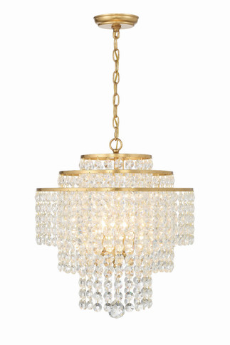 Mini Chandeliers Glass Shade by Crystorama ( 60 | GAB-B7304-GA Gabrielle ) 