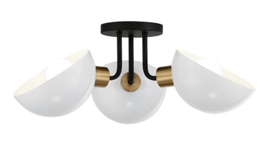 Semi-Flush Mts. Cage by Crystorama ( 60 | GIG-810-BK-AG Gigi ) 