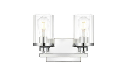 Bathroom Fixtures Two Lights by Elegant Lighting ( 173 | LD7316W12CH Saanvi ) 
