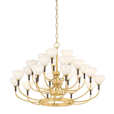 Large Chandeliers Glass Shade by Corbett Lighting ( 68 | 489-38-VB/BRZ Brahma ) 