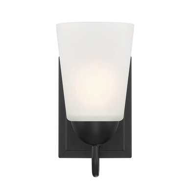 Sconces Single Glass by Designers Fountain ( 43 | D267M-WS-MB Malone ) 