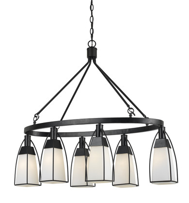 Mid. Chandeliers Glass Down by Cal Lighting ( 225 | FX-3612-6 CHANNING ) 