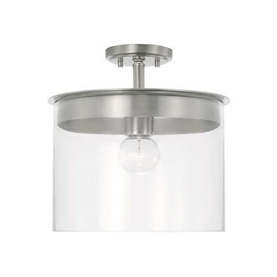 Semi-Flush Mts. Drum Shade by Capital Lighting ( 65 | 246812BN Mason ) 