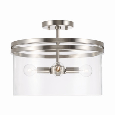 Semi-Flush Mts. Drum Shade by Capital Lighting ( 65 | 248741BN Fuller ) 