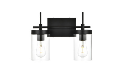 Bathroom Fixtures Two Lights by Elegant Lighting ( 173 | LD7319W14BLK Benny ) 