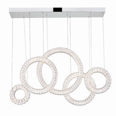 Linear/Island 4 Light + by CWI Lighting ( 401 | 1046P43-5-601-RC Celina ) 