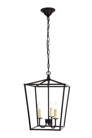 Foyer/Hall Lanterns Open Frame by Elegant Lighting ( 173 | LD6008D12BK Maddox ) 