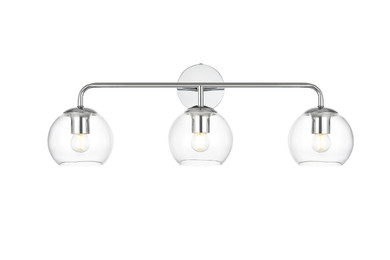 Bathroom Fixtures Three Lights by Elegant Lighting ( 173 | LD7321W28CH Genesis ) 