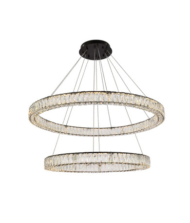 Large Chandeliers Glass Shade by Elegant Lighting ( 173 | 3503D42BK Monroe ) 