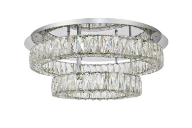 Flush Mounts Glass Down by Elegant Lighting ( 173 | 3503F26L2C Monroe ) 