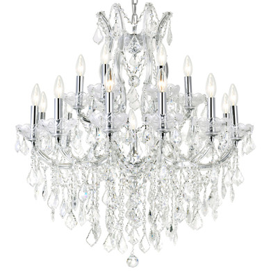 Mid. Chandeliers Candle by CWI Lighting ( 401 | 8311P32C-19 (Clear) Maria Theresa ) 