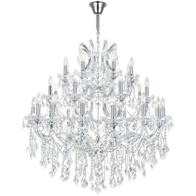Large Chandeliers Candle by CWI Lighting ( 401 | 8318P42C-33 (Clear) Maria Theresa ) 
