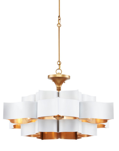 Mid. Chandeliers Glass Down by Currey and Company ( 142 | 9000-0857 Grand Lotus Collection ) 