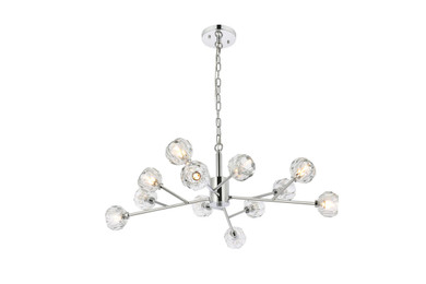 Mid. Chandeliers Glass Up by Elegant Lighting ( 173 | 3509D35C Graham ) 