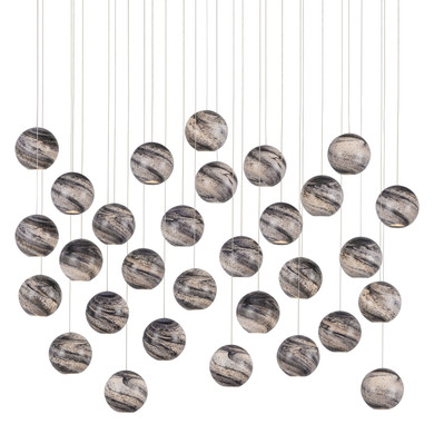 Linear/Island 4 Light + by Currey and Company ( 142 | 9000-1010 Palatino Collection ) 