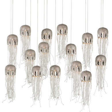 Linear/Island 4 Light + by Currey and Company ( 142 | 9000-1030 Medusa Collection ) 
