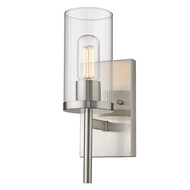Sconces Single Glass by Golden ( 62 | 7011-1W PW-CLR Winslett ) 