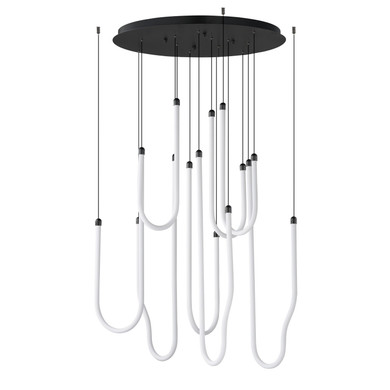 Mid. Chandeliers Multi-Port/Cascade by ET2 ( 86 | E24988-BK Soleil ) 