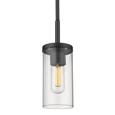 Mini Pendants Glass Down by Golden ( 62 | 7011-M1L BLK-CLR Winslett ) 