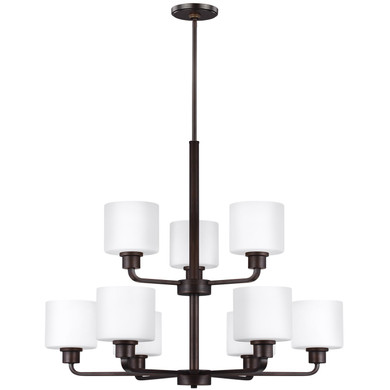 Mid. Chandeliers Glass Up by Generation Lighting ( 1 | 3128809EN3-710 Canfield ) 
