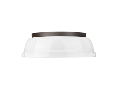 Flush Mounts Metal Shade by Golden ( 62 | 3602-14 RBZ-WH Duncan ) 