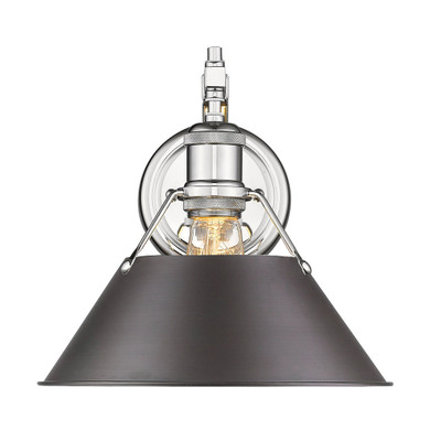 Sconces Directional/Cylinder by Golden ( 62 | 3306-1W CH-RBZ Orwell ) 