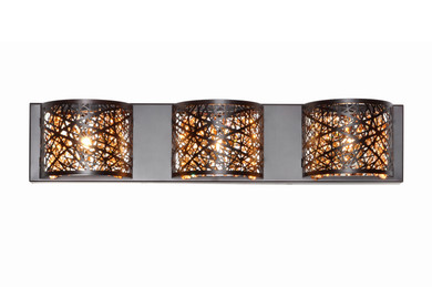Bathroom Fixtures Three Lights by ET2 ( 86 | E21316-10BZ Inca ) 