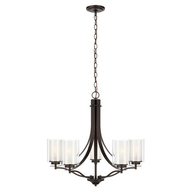 Mid. Chandeliers Glass Up by Generation Lighting ( 1 | 3137305EN3-710 Elmwood Park ) 
