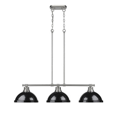 Linear/Island 3 Light Bar by Golden ( 62 | 3602-3LP PW-BK Duncan ) 