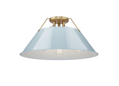 Flush Mounts Metal Shade by Golden ( 62 | 3306-3FM BCB-DB Orwell ) 