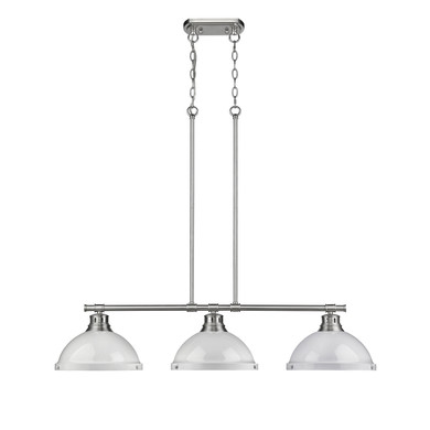 Linear/Island 3 Light Bar by Golden ( 62 | 3602-3LP PW-WH Duncan ) 