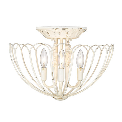 Semi-Flush Mts. Candle by Golden ( 62 | 7862-SF VPW Marguerite ) 