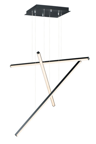 Large Chandeliers Geometric/Linear by ET2 ( 86 | E21373-BK Hover ) 